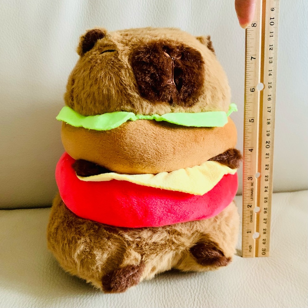 Cute Hamburg Capybara Plush Pillows Soft Capybara Stuffed Capybara Plushie NEW